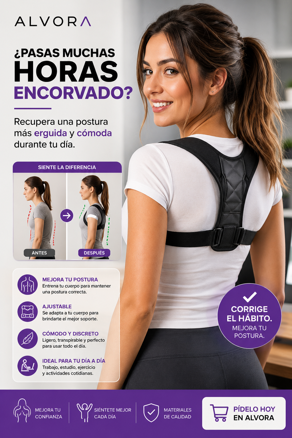 Recupera una Postura más Erguida y Cómoda Durante el Día