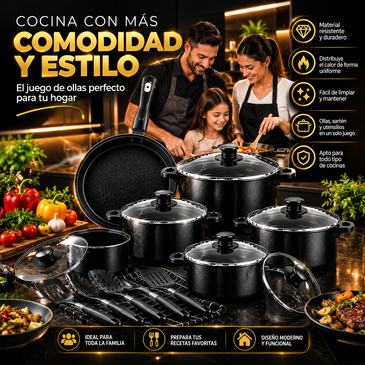 Reemplaza tus ollas Viejas, Nuevo Set de Ollas de 13 Piezas, es la Oportundiad de Cambiar